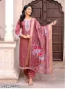 Rayon fancy kurtis set bottamwear kurtis dupatta