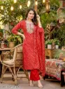 VSS Women Leheriya Red Kurta Pant Dupatta Set Printed Embroidered Stylish Ethnic Festive Wedding Party Pajama Cotton Premium Trending New Collection Latest Dress