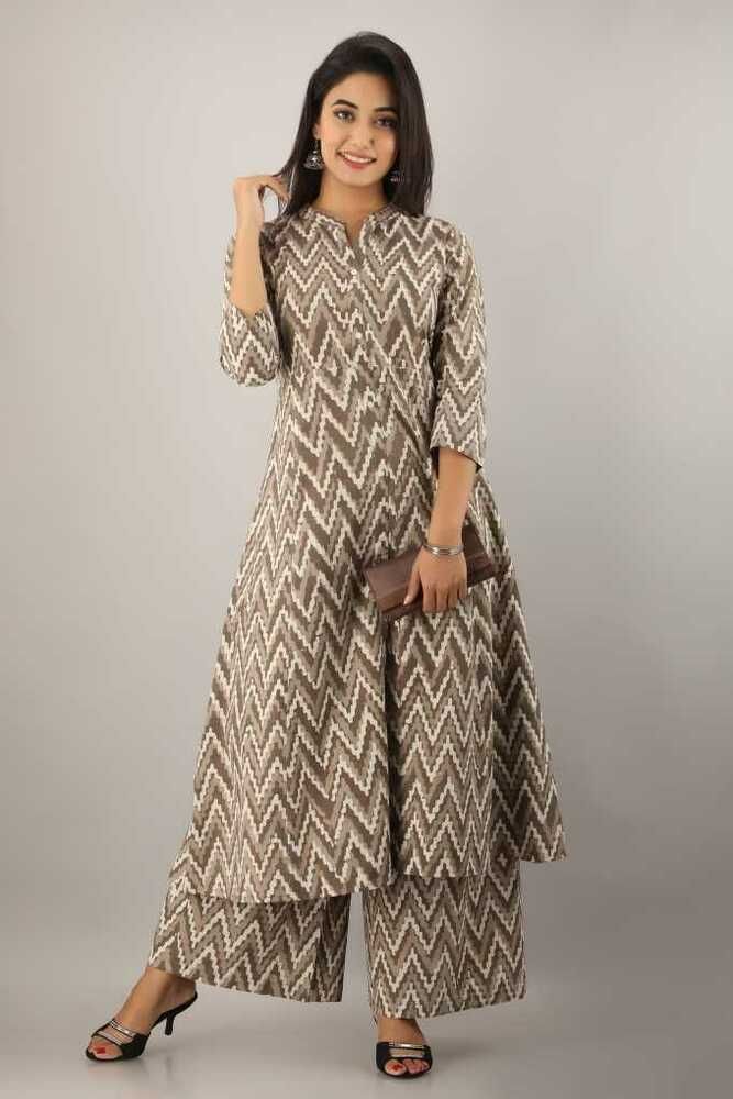 White Red Bandhej Cotton Printed Kurti - Image 3